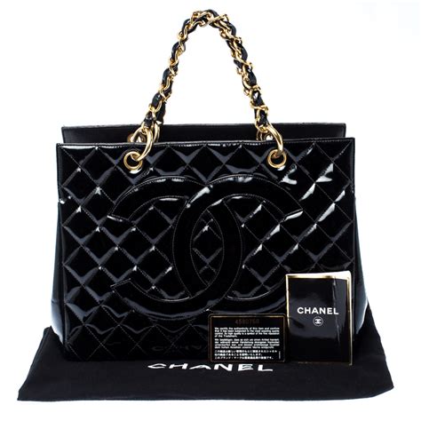 when does chanel use patent leather|Chanel patent leather tote bag.